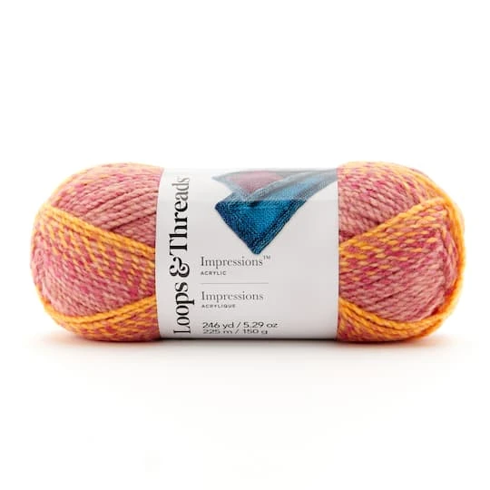Impressions™ Yarn By Loops & Threads® Pink Grapefruit 1 Impressions™ Yarn By Loops & Threads® Pink Grapefruit