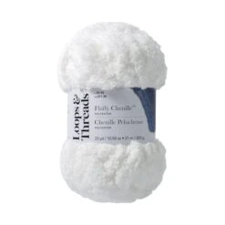 Fluffy Chenille™ Yarn By Loops & Threads® White