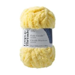 Fluffy Chenille™ Yarn By Loops & Threads® Lemon