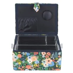 11.5" Blue Floral Sewing Basket By Loops & Threads® -Michaels Sale Store 10736829 2