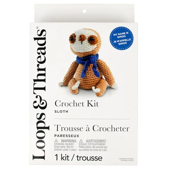 Intermediate Sloth Amigurumi Crochet Kit By Loops & Threads® 4 Intermediate Sloth Amigurumi Crochet Kit By Loops & Threads® - Image 4