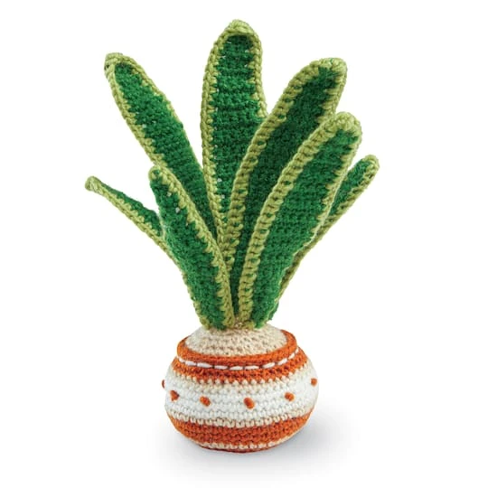 Intermediate Snake Plant Amigurumi Crochet Kit By Loops & Threads® 2 Intermediate Snake Plant Amigurumi Crochet Kit By Loops & Threads® - Image 2