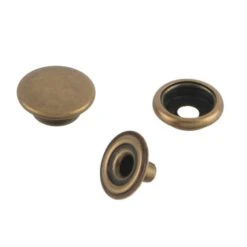 5/8" Antique Brass No Sew Snaps, 7ct. By Loops & Threads®