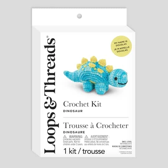 Intermediate Dinosaur Amigurumi Crochet Kit By Loops & Threads® 4 Intermediate Dinosaur Amigurumi Crochet Kit By Loops & Threads® - Image 4
