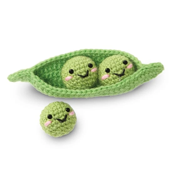 Intermediate Peas Amigurumi Crochet Kit By Loops & Threads® 2 Intermediate Peas Amigurumi Crochet Kit By Loops & Threads® - Image 2