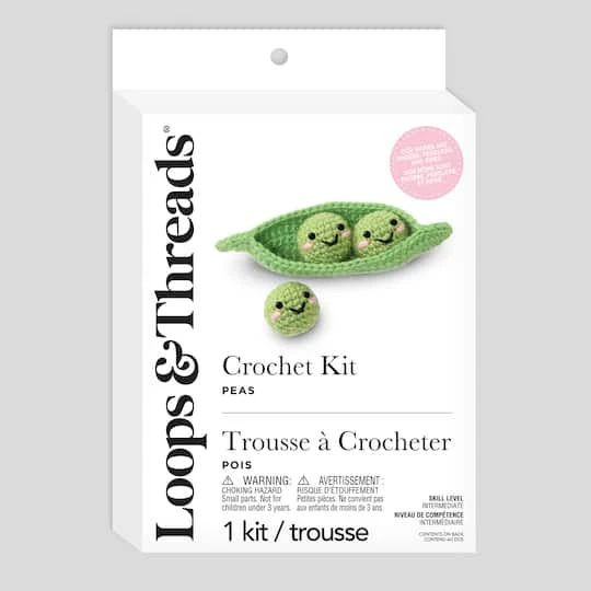 Intermediate Peas Amigurumi Crochet Kit By Loops & Threads® 4 Intermediate Peas Amigurumi Crochet Kit By Loops & Threads® - Image 4
