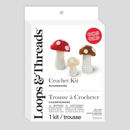 Intermediate Mushrooms Amigurumi Crochet Kit By Loops & Threads® 4 Intermediate Mushrooms Amigurumi Crochet Kit By Loops & Threads® - Image 4