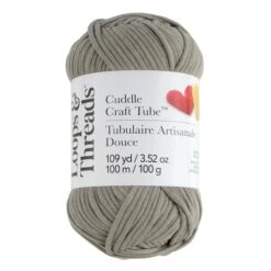 Cuddle Craft Tube™ Yarn By Loops & Threads® Perfect Pewter