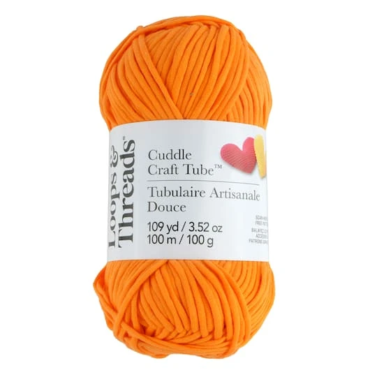 Cuddle Craft Tube™ Yarn By Loops & Threads® Tangerine Tango 2 Cuddle Craft Tube™ Yarn By Loops & Threads® Tangerine Tango - Image 2