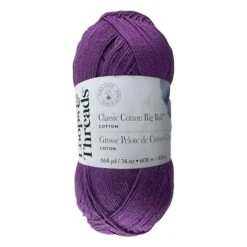 Classic Cotton Big Ball™ Solid Yarn By Loops & Threads® Grape
