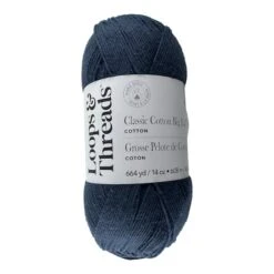 Classic Cotton Big Ball™ Solid Yarn By Loops & Threads® Midnight