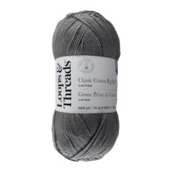 Classic Cotton Big Ball™ Solid Yarn By Loops & Threads® Pewter
