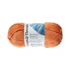 Heathered Bamboo™ Yarn By Loops & Threads® Papaya