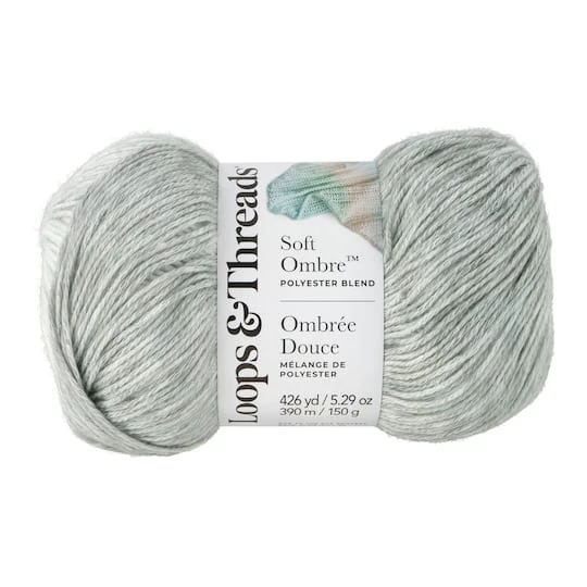 Soft Ombre™ Yarn By Loops & Threads® Slate/Grey/White 2 Soft Ombre™ Yarn By Loops & Threads® Slate/Grey/White - Image 2