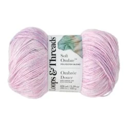 Soft Ombre™ Yarn By Loops & Threads® Plum/Pink/White