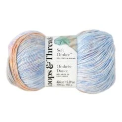 Soft Ombre™ Yarn By Loops & Threads® Orange/Pink/Blue