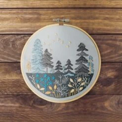 6" Night Trees Stamped Design Embroidery Kit With Hoop By Loops & Threads® 7 6" Night Trees Stamped Design Embroidery Kit With Hoop By Loops & Threads® -Michaels Sale Store 10772703 2