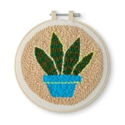 6" Snake Plant Punch Needle Kit By Loops & Threads®