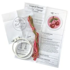 3.5" Cherry Punch Needle Kit By Loops & Threads® -Michaels Sale Store 10772758 3