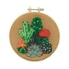 6" Cactus Needle Felting Kit With Hoop By Loops & Threads®