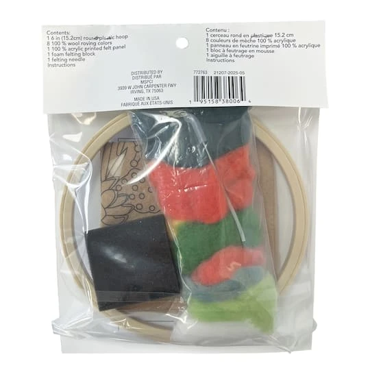 6" Cactus Needle Felting Kit With Hoop By Loops & Threads® 5 6" Cactus Needle Felting Kit With Hoop By Loops & Threads® - Image 5