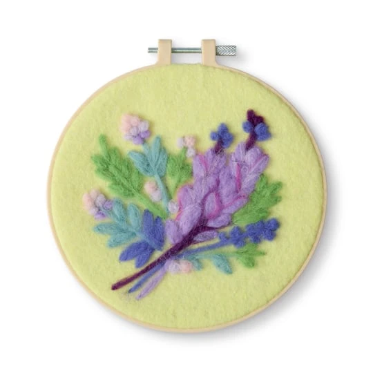 6" Lavender Needle Felting Kit With Hoop By Loops & Threads® 2 6" Lavender Needle Felting Kit With Hoop By Loops & Threads® - Image 2