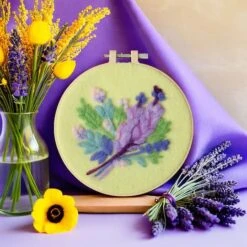 6" Lavender Needle Felting Kit With Hoop By Loops & Threads® 7 6" Lavender Needle Felting Kit With Hoop By Loops & Threads® -Michaels Sale Store 10772764 2