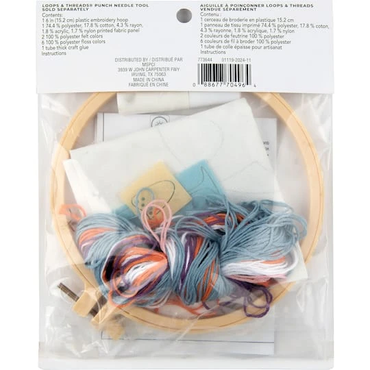 6" Cat With Bubbly Punch Needle Kit With Hoop By Loops & Threads® 5 6" Cat With Bubbly Punch Needle Kit With Hoop By Loops & Threads® - Image 5