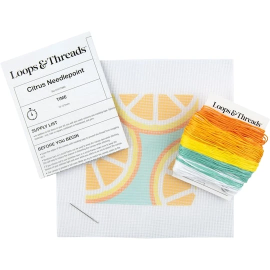 5" X 5" Citrus Needlepoint Kit By Loops & Threads® 4 5" X 5" Citrus Needlepoint Kit By Loops & Threads® - Image 4
