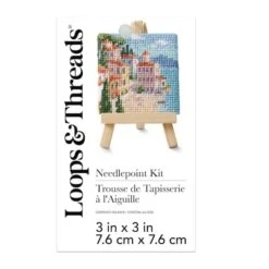 3" X 3" Portofino Needlepoint Kit With Easel By Loops & Threads® -Michaels Sale Store 10773666 2