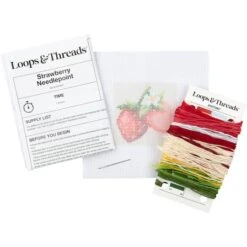 3" X 3" Strawberry Needlepoint Kit By Loops & Threads® -Michaels Sale Store 10773667 4