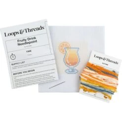 3" X 3" Fruity Drink Needlepoint Kit By Loops & Threads® -Michaels Sale Store 10773668 4