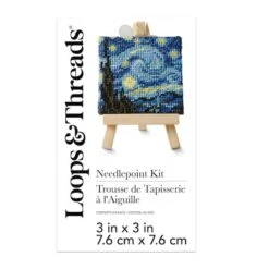 3" X 3" Starry Night Needlepoint Kit With Easel By Loops & Threads® 7 3" X 3" Starry Night Needlepoint Kit With Easel By Loops & Threads® -Michaels Sale Store 10773669 2