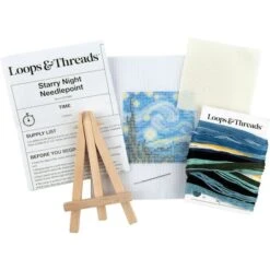 3" X 3" Starry Night Needlepoint Kit With Easel By Loops & Threads® 8 3" X 3" Starry Night Needlepoint Kit With Easel By Loops & Threads® -Michaels Sale Store 10773669 4