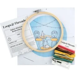 6" Italian Kitchen Embroidery Kit By Loops & Threads® -Michaels Sale Store 10773873 4