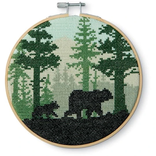 6" Silhouette Bear Counted Cross Stitch Kit By Loops & Threads® 2 6" Silhouette Bear Counted Cross Stitch Kit By Loops & Threads® - Image 2