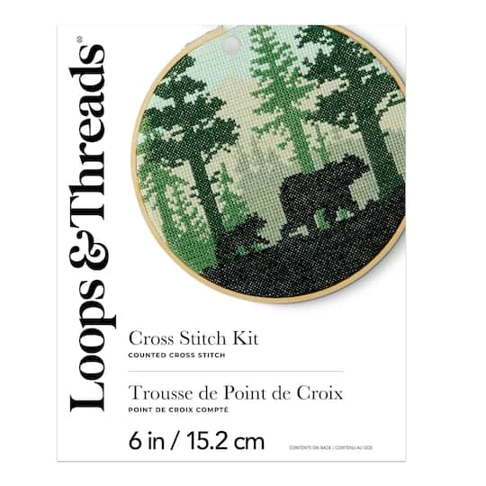 6" Silhouette Bear Counted Cross Stitch Kit By Loops & Threads® 3 6" Silhouette Bear Counted Cross Stitch Kit By Loops & Threads® - Image 3