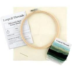6" Silhouette Bear Counted Cross Stitch Kit By Loops & Threads® 8 6" Silhouette Bear Counted Cross Stitch Kit By Loops & Threads® -Michaels Sale Store 10773874 4