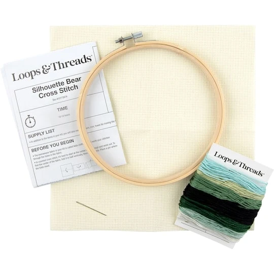 6" Silhouette Bear Counted Cross Stitch Kit By Loops & Threads® 4 6" Silhouette Bear Counted Cross Stitch Kit By Loops & Threads® - Image 4