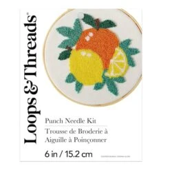 6" Lemon & Orange Punch Needle Kit By Loops & Threads® -Michaels Sale Store 10773875 2
