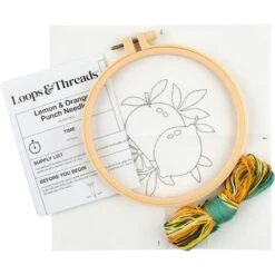 6" Lemon & Orange Punch Needle Kit By Loops & Threads® -Michaels Sale Store 10773875 4