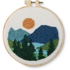 6" Mountains Punch Needle Kit By Loops & Threads®