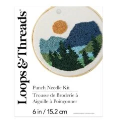 6" Mountains Punch Needle Kit By Loops & Threads® -Michaels Sale Store 10773877 2
