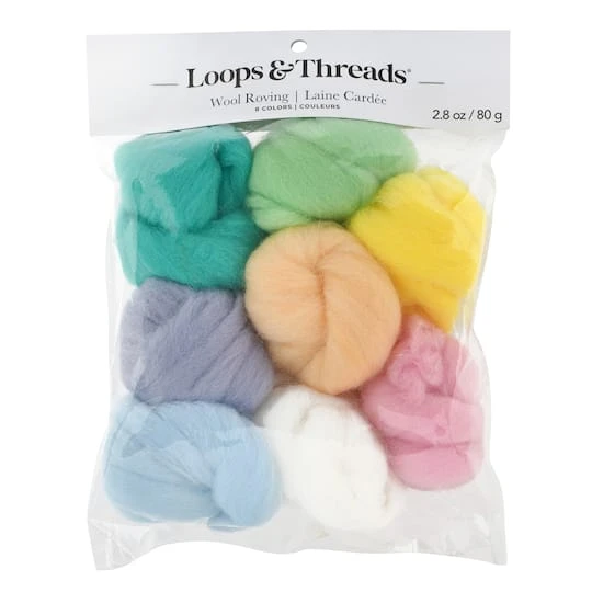 8 Color Wool Roving Set By Loops & Threads™ 2 8 Color Wool Roving Set By Loops & Threads™ - Image 2