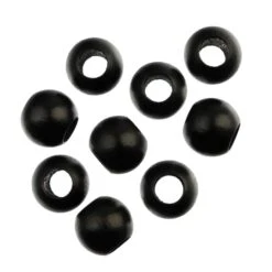 20mm Black Round Wood Beads, 9ct. By Loops & Threads®