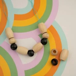 20mm Black Round Wood Beads, 9ct. By Loops & Threads® -Michaels Sale Store 10774818 4
