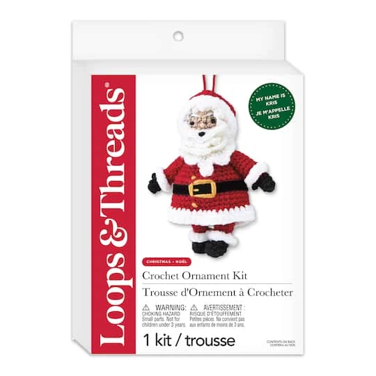 Intermediate Santa Amigurumi Crochet Ornament Kit By Loops & Threads® 4 Intermediate Santa Amigurumi Crochet Ornament Kit By Loops & Threads® - Image 4