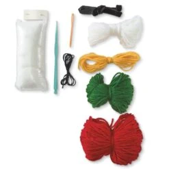 Intermediate Poinsettia In Santa Pot Amigurumi Crochet Ornament Kit By Loops & Threads® -Michaels Sale Store 10786875 2