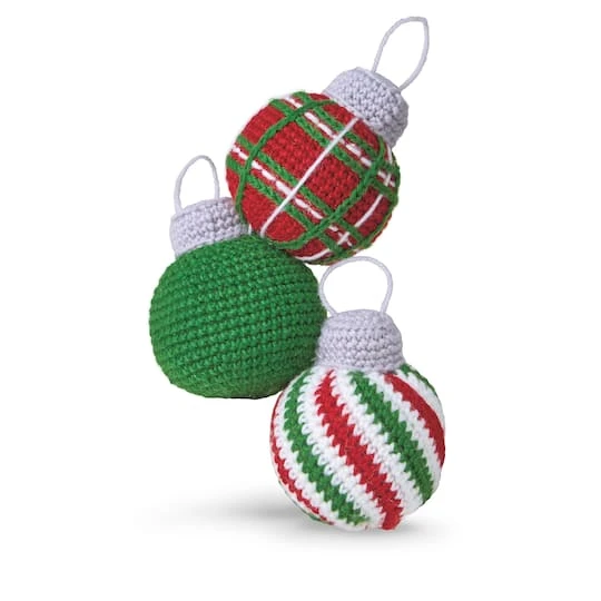 Intermediate Ball Ornaments Amigurumi Crochet Ornament Kit By Loops & Threads® 2 Intermediate Ball Ornaments Amigurumi Crochet Ornament Kit By Loops & Threads® - Image 2