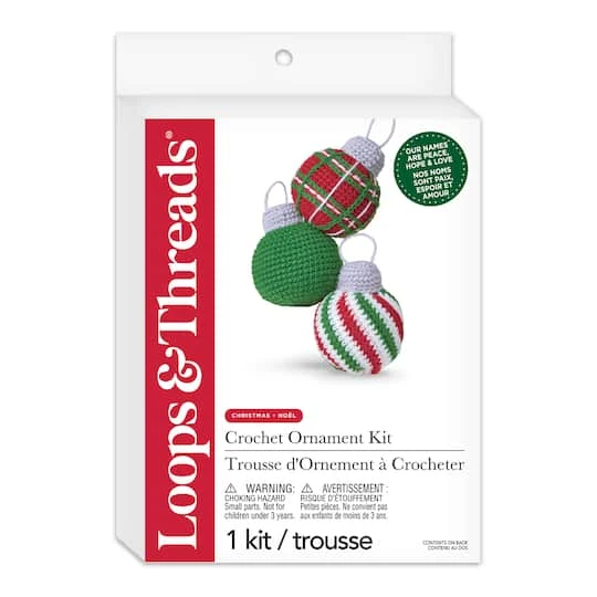 Intermediate Ball Ornaments Amigurumi Crochet Ornament Kit By Loops & Threads® 4 Intermediate Ball Ornaments Amigurumi Crochet Ornament Kit By Loops & Threads® - Image 4